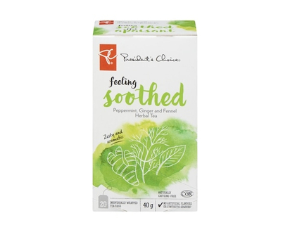 President's Choice Feeling Soothed Peppermint, Ginger & Fennel Herbal Tea - 20 EA