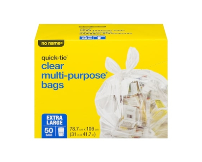 No Name Extra Large Clear Multi Purpose Bags - 50.0 EA