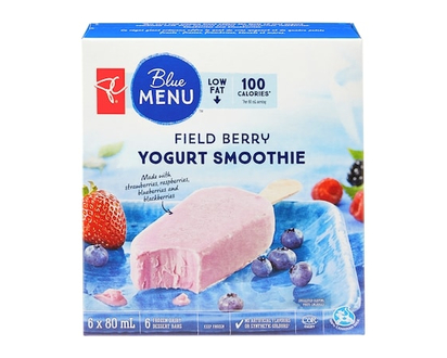 PC Menu Bleu Barres glacées au smoothie au yogourt aux fruits des champs - 80.0 ML