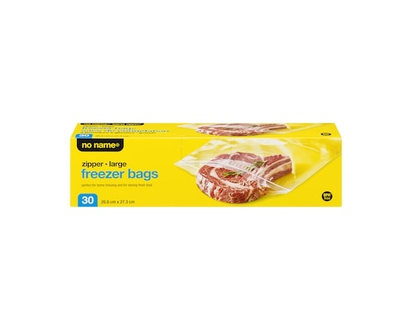 No Name Large Zipper Freezer Bags - 30.0 EA