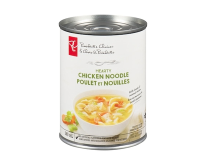 President's Choice Soupe poulet et nouilles Hearty - 540 ML
