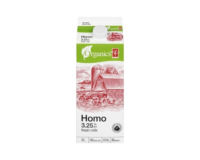 PC Organics Organic Homogenized Milk - 2.0 L