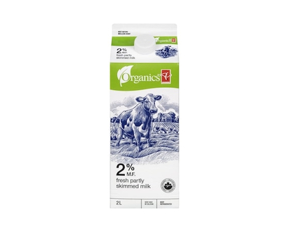 PC Organics Organic Partly Skimmed 2% Milk - 2.0 L