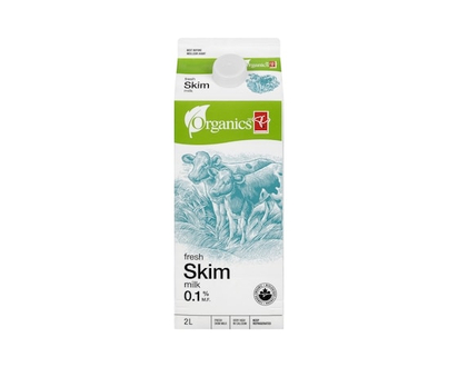 PC Organics Organic Fresh Skim Milk - 2.0 L
