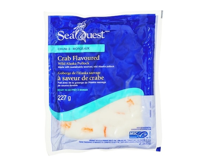 SeaQuest Goberge de l’Alaska sauvage à saveur de crabe en morceaux - 227.0 G