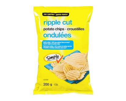 No Name Croustilles ondulées légèrement salées - 200 G