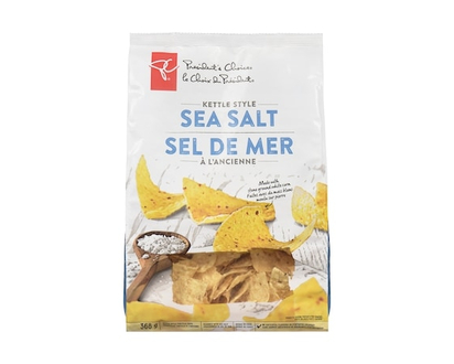 President's Choice Sea Salt Kettle Cooked Tortilla Chips - 368.0 G