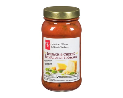 President's Choice Sauce pour pâtes aux épinards et aux fromages - 650 ML