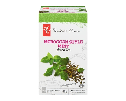 President's Choice Green Tea Moroccan Style Mint - 20 EA