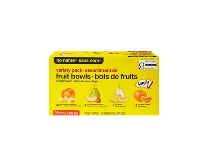 Sans Nom Assortiment de coupes aux fruits dans un sirop léger - 107.0 ML