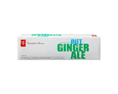 le Choix du Président Soda au gingembre diète, 12 canettes - 355.0 ML