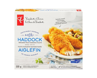 President's Choice Breaded Wild Haddock Fillets - 550.0 G