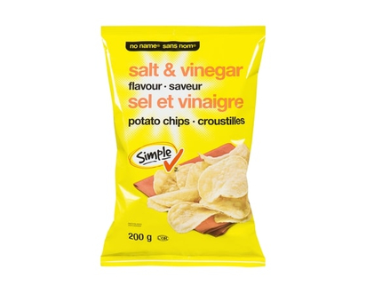 No Name Salt & Vinegar Potato Chips - 200.0 G