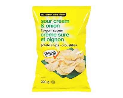 No Name Sour Cream & Onion Potato Chips - 200.0 G
