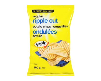 No Name Regular Ripple Cut Potato Chips - 200.0 G