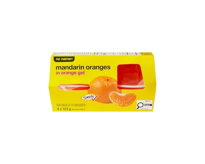 No Name Mandarin Oranges in Orange Gel Dessert Bowls - 123.0 G