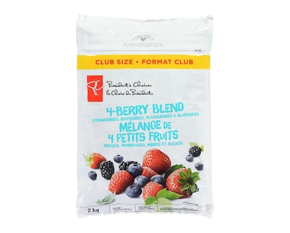 le Choix du Président Mélange de 4 petits fruits : fraises, framboises, mûres et bleuets, format club - 2.0 KG