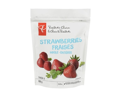 President's Choice Frozen Strawberries, Whole - 600.0 G