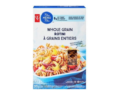 PC Blue Menu Pâtes rotini à grains entiers - 375 G