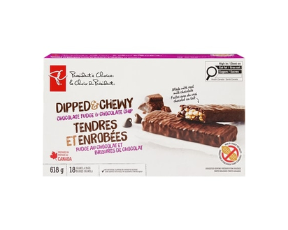 le Choix du Président Barres granola tendres et enrobées fudge au chocolat et brisures de chocolat - 618.0 G