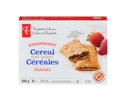 President's Choice Peanut Free Strawberry Cereal Bars - 300.0 G