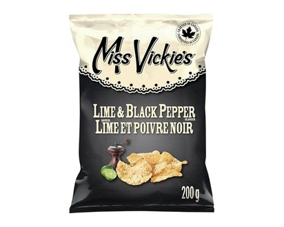 Miss Vickie's Lime & Black Pepper flavour kettle cooked potato chips 200g - 200 G