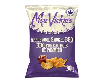 Miss Vickie's Applewood Smoked BBQ flavour kettle cooked potato chips 200g - 200 G