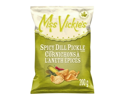 Miss Vickie's Croustilles cuites à la marmite Saveur Cornichons à l’aneth épicés 200g - 200 G