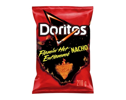Doritos Flamin' Hot Nacho flavoured tortilla chips - 210.0 G