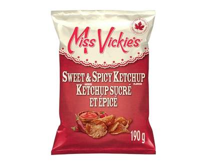 Miss Vickie's Sweet & Spicy Ketchup Flavour Kettle Cooked Potato Chips - 190 G