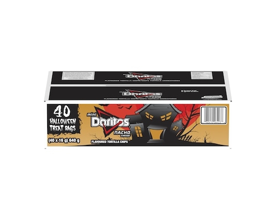 Doritos Mini Nacho Cheese Flavoured Tortilla Chips â€“ Halloween Treat Bags, (40 x 16 g) - 640.0 G