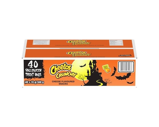 Cheetos Crunchy Cheese Flavoured Snacks – Halloween Treat Bags, (40 x 16 g) - 640.0 G