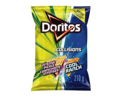 Doritos Collisions Intense Pickle and Cool Ranch Flavoured Tortilla Chips - 210.0 G