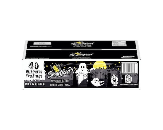 Smartfood Movie Night Butter Flavour Seasoned Popcorn, 40 Halloween Treat Bags, 12 g Each - 480.0 G