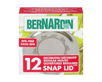 Bernardin Regular Mouth Decorated Snap Lid - 12.0 EA