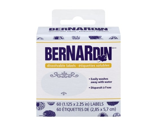 Bernardin Dissolvable Labels - 1.0 EA