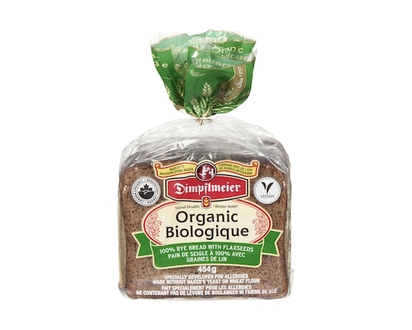 Dimpflmeier 100% Rye Bread With Flaxseeds - 454.0 G