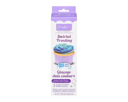 Twinkle Baker Decor Blue & White Buttery Cream Flavour Swirled Frosting - 160.0 G