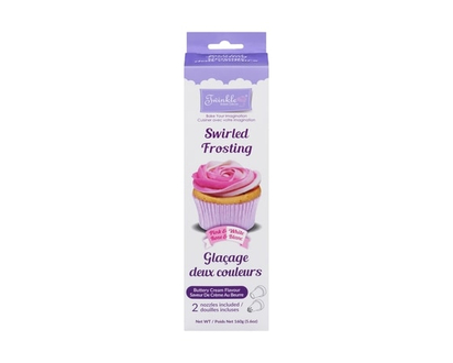 Twinkle Baker Decor Pink & White Buttery Cream Flavour Swirled Frosting - 160.0 G