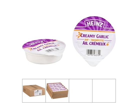 Heinz Creamy Garlic (100 X 44 Ml Dip Cups) - 44.0 ML