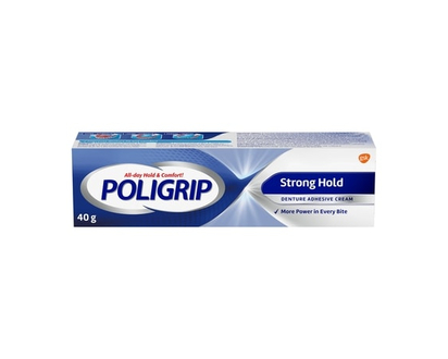 Poli Grip Denture, Adhesive Cream, Strong Hold - 40.0 G