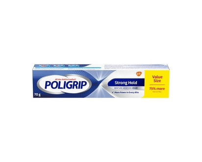 Poli Grip Denture, Strong Hold Adhesive Cream - 70.0 G