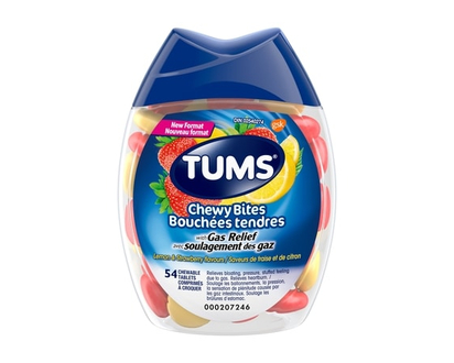 Tums Bouchées tendres avec soulagement des gaz - 54 COM