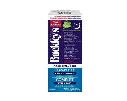 Buckley's Nighttime Complete Extra Strength Plus Mucus Relief - 150.0 ML