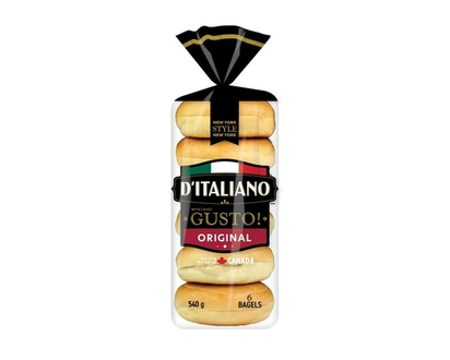D'Italiano Gusto! Original 6 Bagels - 540.0 G