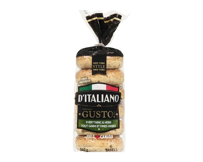 D'Italiano Gusto! Everything & Herbs Bagels - 540.0 G