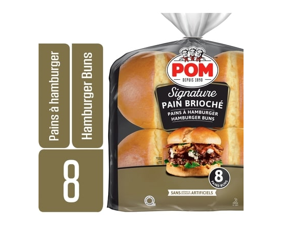 POM Pains à hamburger briochés Signature - 520.0 G