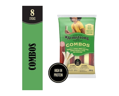 Armstrong Combos Mozzarella & Naturally Smoked Salami Sticks - 180.0 G