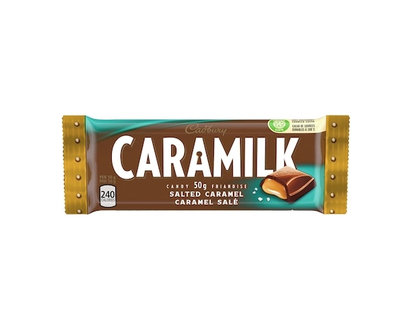 Cadbury CARAMILK Salted Caramel Chocolatey Candy Bar, 100% sustainably sourced cocoa - 50.0 G