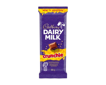 Cadbury DAIRY MILK Crunchie Chocolate Bar, Sponge Toffee Pieces - 90.0 G